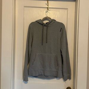 Reebok Men's Light Gray Pullover Hoodie with Kangaroo Pocket